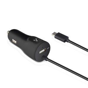 CARGADOR PARA AUTO VORAGO AU-303 1XUSB 2.0 + CABLE MICRO USB 2.4 AMP