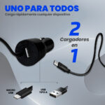 Cargador Para Auto Vorago Au-303 1Xusb 2.0 + Cable Micro USB 2.4 Amp