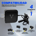 Adaptador Universal P/Laptop Vorago Au-405 65W, 4 Conectores, 100-240V