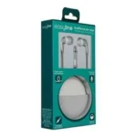 Audifonos Alambricos In-Ear Easy Line El-995241/Microfono/3.5Mm/1.2 M/Gris-Blanco