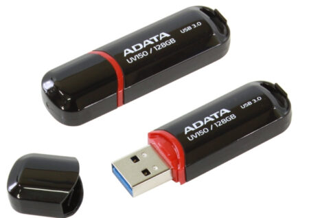 Memoria USB 3.2 128Gb Adata Auv150-128G-Rbk Plastico, Color Negro