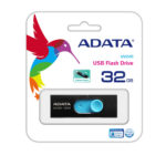 Memoria USB 2.0 Adata 32Gb Uv220 Retractil Negro/Azul, Auv220-32G-Rbkbl