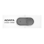 Memoria USB 2.0 Adata 64Gb Uv220 Retractil Blanco/Gris, Auv220-64G-Rwhgy