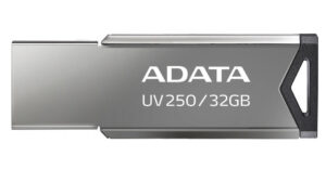 MEMORIA USB2.0 32GB ADATA UV250 COLOR PLATA, AUV250-32G-RBK