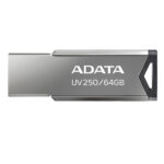 MEMORIA USB 2.0 64GB ADATA UV250 COLOR PLATA, AUV250-64G-RBK