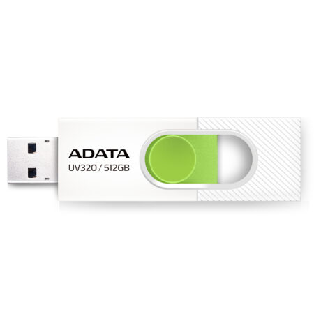 MEMORIA USB 512GB ADATA AUV320-512G-RWHGN USB3.2 RETRACTIL COLOR BLANCO/VERDE