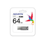 Memoria USB 3.2 64Gb Adata Uv350 Sin Tapa/Color Plata/Auv350-64G-Rbk