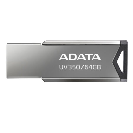Memoria USB 3.2 64Gb Adata Uv350 Sin Tapa/Color Plata/Auv350-64G-Rbk
