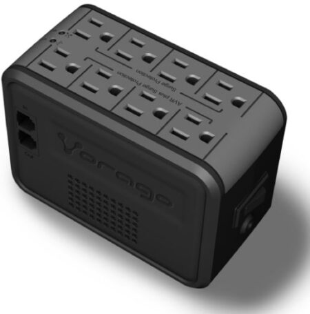 Regulador De Voltaje Vorago Avr-100, 1000Va/8 Contactos