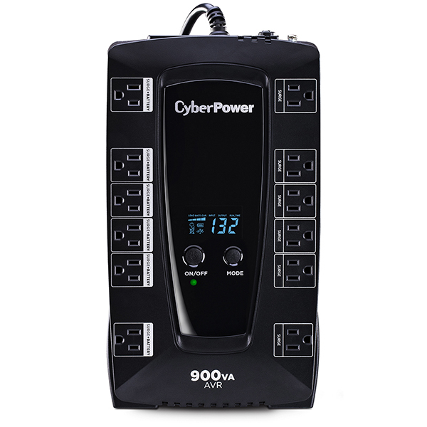 No Break Cyberpower Avrg900lcd 900va/480w Linea Interactiva/torre/12 Contactos