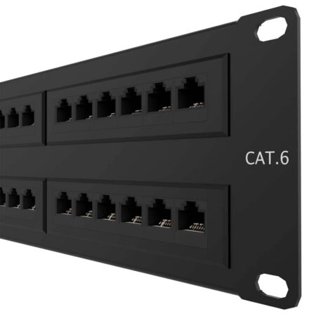 Patch Panel Para Rack Cat.6 Pre-Configurado – 48 Puertos, Sin Blindaje, Tipo 110