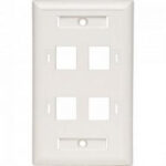 Placa De Pared Belden Ax102249 Con 4 Puertos Blanca, Compatible Con Jackskey Connect