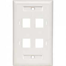 Placa De Pared Belden Ax102249 Con 4 Puertos Blanca, Compatible Con Jackskey Connect