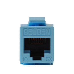 Conector Jack RJ45 Cat6 T568 A/B, Belden Ax102288, Azul