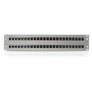 Patch Panel Cat 6A 48 Puertos 2U Precargado Belden Ax103256 – Titanio
