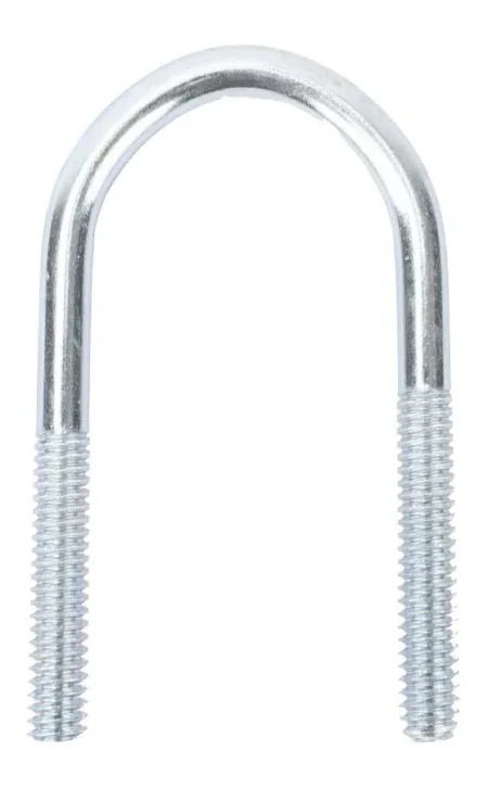Abrazadera Tipo “U” De 1 1/2″ Charofil Ch-Abr-U-38 Con Acabado Electro Zinc, No Incluye Tuercas Y Arandelas