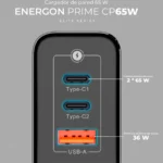 Cargador De Pared Steren Com-1395 65W, USB-C, Color Negro