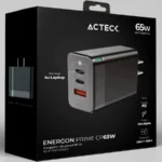 Cargador De Pared Steren Com-1395 65W, USB-C, Color Negro