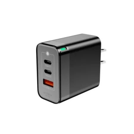 Cargador De Pared Steren Com-1395 65W, USB-C, Color Negro