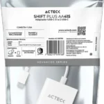 Adaptador USB-C 3.1 A 2 USB-C Acteck AC-939768 Shift Plus Aa415/Para Audio Y Carga/Color Blanco