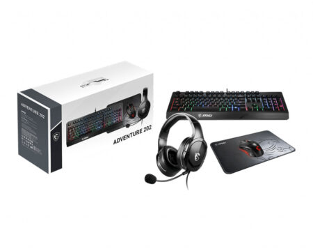 Kit Gamer MSI Adventure 202 – Juego, Negro