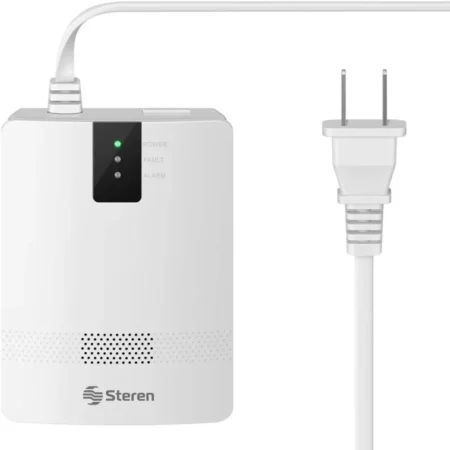 Detector De Gas Steren Ala-Gas Audible/80 Db/Cable De 1.3M/Blanco