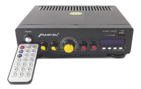 AMPLIFICADOR DE AUDIO MITZU PA-620USB CON PANTALLA LCD/COLOR NEGRO