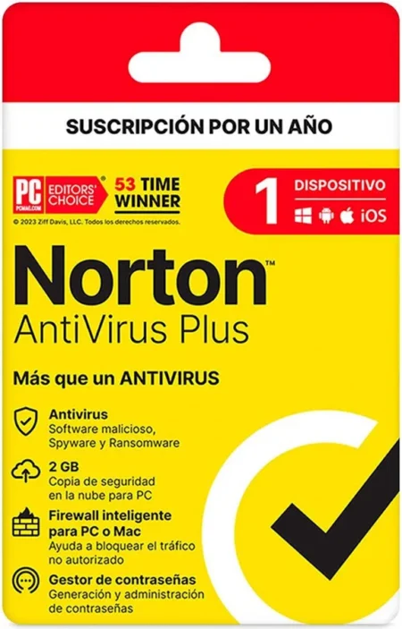 Antivirus Plus Norton 1 Dispositivo, 1 Año, Caja, Windows/Mac, 21414707
