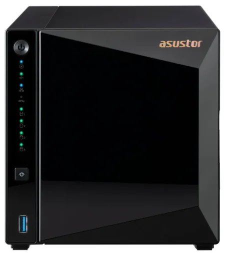 Servidor NAS Asustor As3304T V2 Drivestor 4 Pro Gen2/4 Bahias/64Tb/Quad Core 1.7Ghz/Color Negro