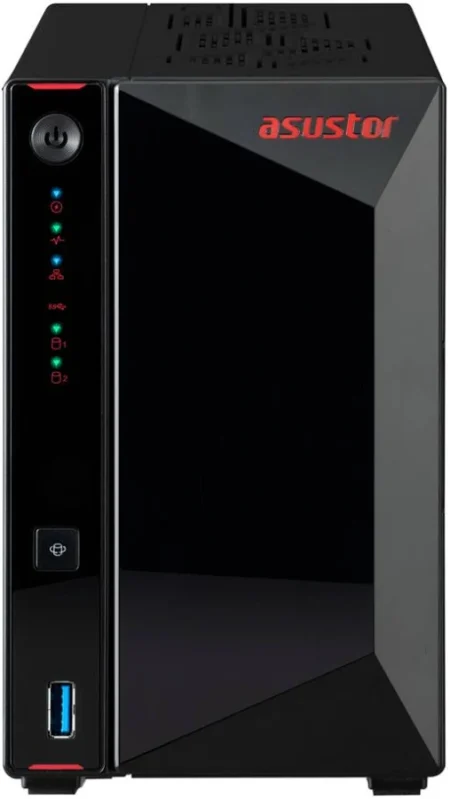 Servidor NAS Asustor As5402T Nimbustor 2 Gen2/2 Bahias/48Tb/Intel Celeron N5105 2Ghz/USB 3.2/Color Negro