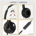 DIADEMA PARA CALL CENTER C/MICROFONO ACCUTONE 610MKII/CON CABLE QD PARA TELEFONO/1.5M/COLOR NEGRO