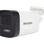 Camara Bala Turbohd Hikvision Ds-2Ce17K0T-Lts 5Mpx/Lente 3.6 Mm/40 Mts Ir Exir + 40 Mts Luz Blanca/Microfono Y Bocina Integrado/Exterior IP67/Dwdr/Audio Bidireccional+Dual Light+Colorvu