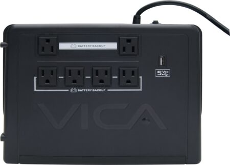 No Break Interactivo Rev 900, 900Va/500W, 6 Nema 5-15R Proetgidos, Entrada 127Vca 60Hz, Salida 110/120Vca, Pantalla LCD, 1 Puerto USB Para Recarga