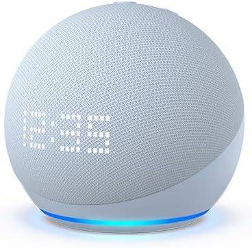 Echo Dot Con Reloj (5.ª Generación – Modelo De 2022) | Bocina Inteligente Con Reloj Y Alexa | Azul