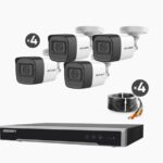 Kit Turbohd 5 Megapixel / Dvr 4 Canales / 4 Cámaras De 5 Megapixel Con Micrófono Integrado / 4 Cables 18 Metros / Fuente De Poder Profesional
