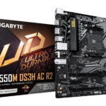 Mb Gigabyte B550M Ds3H AC R2 Socket Am4/4Xddr4/HDMI/DP/PCIE 4.0/WiFi 5/Micro ATX