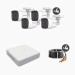 (Micrófono Integrado) Kit Turbohd 1080P Lite / Dvr 4 Canales / Audio Por Coaxitron / 4 Cámaras Bala