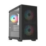 Gabinete Gamer Balam Rush Carbono Aircool 4000A/Mini Torre/Max Mb M-ATX 340Mm/Panel Izq Cristal + Frente Mesh/Negro, Br-938853