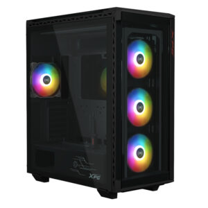 GABINETE XPG BATTLECRUISER II RGB, BATTLECRUISERIIST-BKCWW MEDIA TORRE, VENTANA LATERAL, SIN FUENTE, COLOR NEGRO,ATX