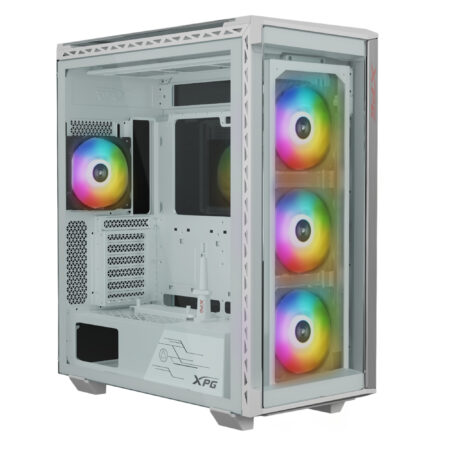 Gabinete Xpg Battlecruiseriist-Whcww, Midi-Tower, C/Ventana, Sin Fuente, USB 3.2, Rgb, 4 Fan, Color Blanco, ATX