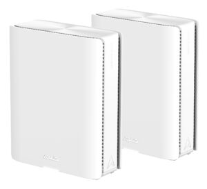 ROUTER INALAMBRICO ASUS BQ16 PRO (W-2-PK) 2.4-5-6GHZ/BANDA CUADRUPLE/12 ANTENAS INTERNAS/2 PIEZAS/COLOR BLANCO