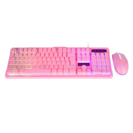 Kit Teclado Y Mouse Balam Rush Br-932769 – USB, Rosa, 3600 Dpi