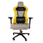 Silla Thunder Tour Balam Rush Gamer Tela Reclinable 90-180 Piston Clase 4 Reposabrazos 4D Dark-Light Edition Gris/Amarillo -