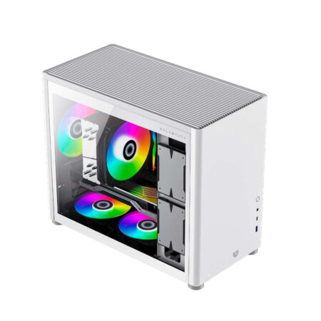 Gabinete Balam Rush Br-935647, Eris Frost Gi985 Con Ventana, Micro-Tower, Micro-ATX/Mini-Itx, USB 3.0, Sin Fuente, Sin Ventiladores Instalados, Blanco