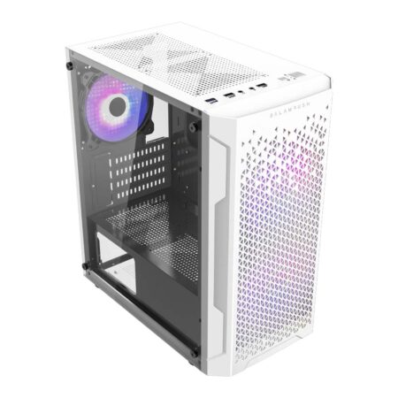 Gabinete Balam Rush Br-936125 Artic Gi725 Con Ventana, Midi-Tower, Micro-ATX/Mini-Itx, USB 3.0/2.0, Sin Fuente, 3 Ventiladores Rgb Instalados, Blanco
