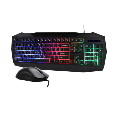 Kit Teclado Y Mouse Alambrico Balam Rush Br-936293 Squad Master Ktm333/USB/Español/3600 Dpi/4 Niveles Ajustables/Color Negro