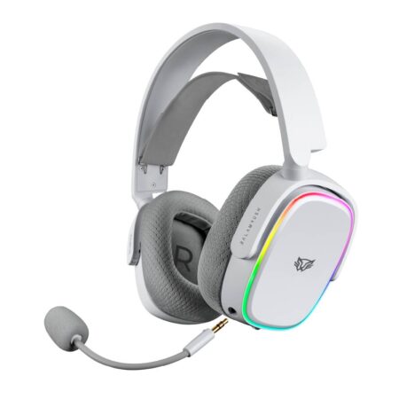 Diadema Audifono C/Microfono Gamer, Alambrico/Inalambrico Balam Rush Br-936941 Aeon Hs999 7.1, 3.5Mm, Bluetooth, Cable 1.8 M, Rgb, Bateria 26 H, Bandas Y Carcazas Intercambiables, Color Blanco