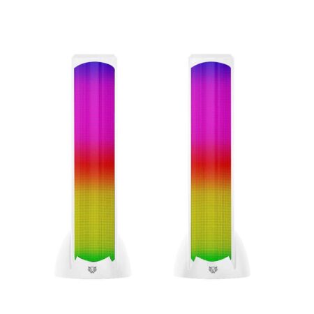 Bocinas 2.0 Gamer Glimm Tower Bg575 Balam Rush Conexión Bluetooth/Auxiliar – Iluminación LED 3 Modos, 10W Rms. Sonido Estéreo, Alimentación 5 Vcc 1A, Tipo D