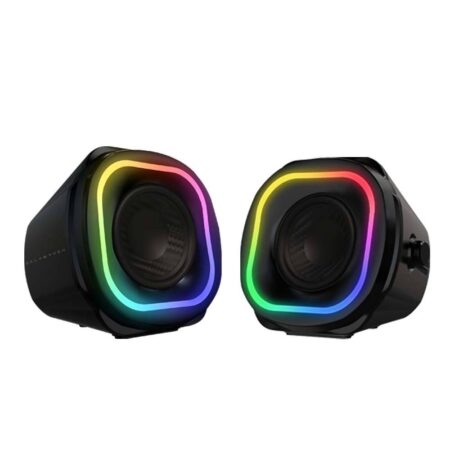 Bocinas 2.0 Gamer Glimm Quad Bg555 Balam Rush Conexión Bluetooth/Auxiliar – Controlador Touch, Iluminación LED 3 Modos, 10W Rms. Sonido Estéreo, Alimentació
