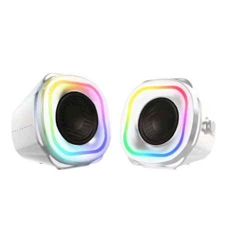 Bocinas 2.0 Gamer Glimm Quad Bg555 Balam Rush Conexión Bluetooth/Auxiliar – Controlador Touch, Iluminación LED 3 Modos, 10W Rms. Sonido Estéreo, Alimentació